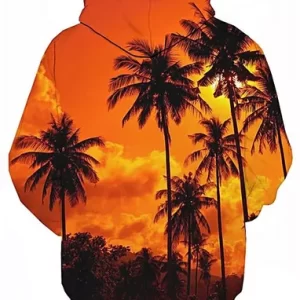 Fashion Hooded 3D Hawaiian Trees Print Pullover Hoodie Fanshubus
