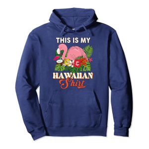 Hawaii Flamingo 3D Hoodie Blue