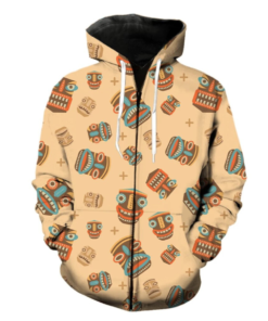 Hawaiian Breeze 3D Men's Zip Hoodie Fanshubus