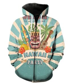 Hawaiian Paradise Party 3D Hoodie Fanshubus