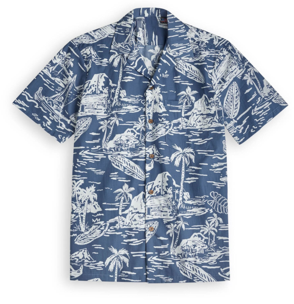 Hawaiian shirt short-sleeve-Kona-Cacao Fanshubus