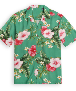 Hawaiian short-sleeve-Just-Lush-dark green Fanshubus