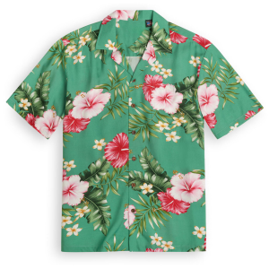 Hawaiian Short Sleeve Just Lush Dark Green