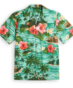 Hawaiian short-sleeve-Emerald-Waters Fanshubus