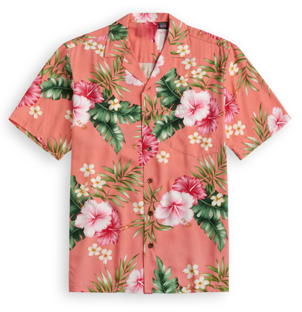 Hawaiian short sleeve-Just-Peachy Fanshubus