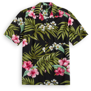 Hawaiian short-sleeve shirt Hibiscus flower Fanshubus