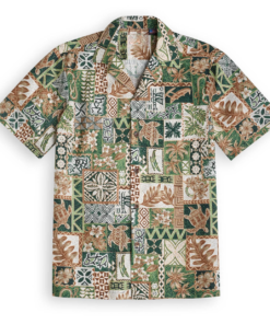 Hawaiian short-sleeve shirt-Island-Tapa-Fanshubus