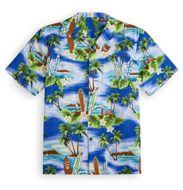Hawaiian short-sleeve shirt-Surf-Nation-Blue-Fanshubus