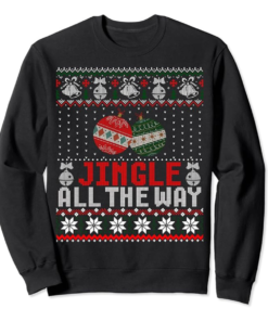 Jingle All The Way Ball Christmas Ugly Sweater Sweatshirt Fanshubus