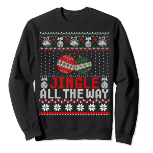 Jingle All The Way Ball Christmas Ugly Sweater Sweatshirt Fanshubus