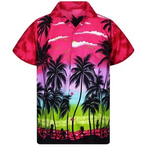 Printing Shirt Oversized Summer Travel Hawaii Beach Hawaiian Fanshubus