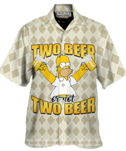 Homer Simpson Two Beer Or Not Two Beer Hawaiian Shirt