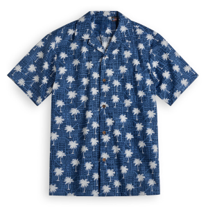 Palms Hawaiian-Shirts Art Print Men Shirt Summer Short-Sleeve Fanshubus