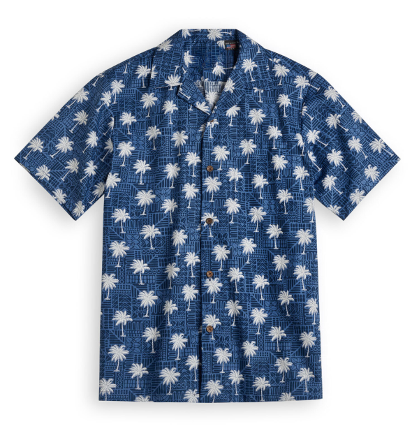 Palms Hawaiian-Shirts Art Print Men Shirt Summer Short-Sleeve Fanshubus