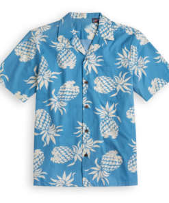 Pineapple Paradise Hawaiian Shirt light blue Fanshubus