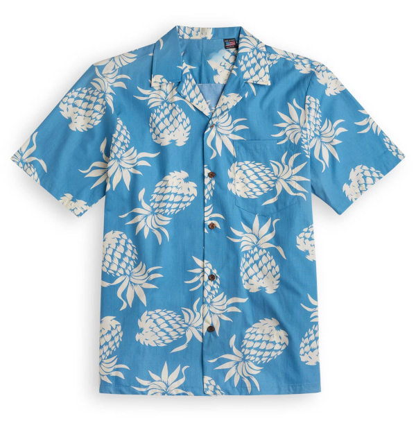 Pineapple Paradise Hawaiian Shirt light blue Fanshubus