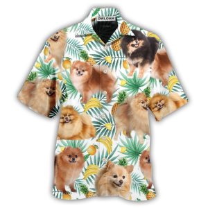 Pomeranian dog banana style - Hawaiian shirt  - Fanshubus