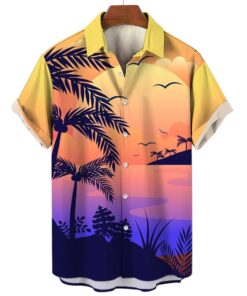 Printing Luxury Designer Medieval Tropical Fruit Hawaiian Fanshubus