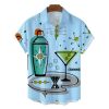 Hawaiian Casual Short Sleeve Floral Shirt Vacation Style Fanshubus