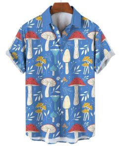 Casual Short-Sleeved Shirt Men Plus Size Hawaiian Fanshubus