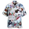 Snowman The World Changes When Its Snows - Hawaiian Shirt  - Fanshubus