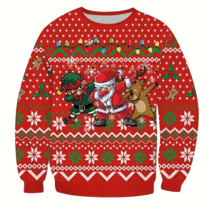 Sweatshirt Casual Pullover Christmas Style Long Sleeve Top Fanshubus