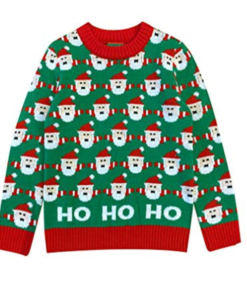 Tstars Cute Santa Claus Ugly Christmas Sweater Ho Ho Holiday Boys Girls Toddler Sweater Fanshubus