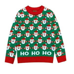 Tstars Cute Santa Claus Ugly Christmas Sweater Ho Ho Holiday Boys Girls Toddler Sweater Fanshubus