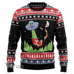 Alien Christmas Ugly Christmas Sweater, Jumper- Fanshubus