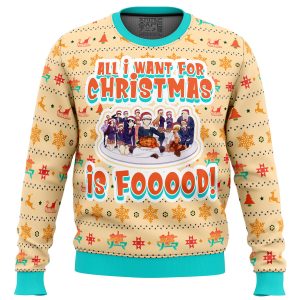 All I Want For Christmas Food Wars Culinary Academy Ugly Christmas Sweater, Jumper - Fanshubus