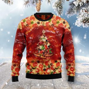 All I Want For Christmas Is Pizza Ugly Christmas Sweater, Jumper - Fanshubus