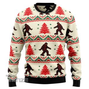 Amazing Bigfoot Ugly Christmas Sweater, Jumper- Fanshubus