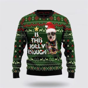 Australian Cattle Dog Jolly Ugly Christmas Sweater, Jumper - Dog Lover Christmas Sweater - Fanshubus