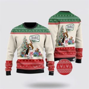 Beagle Dog Ugly Christmas Sweater, Jumper - Dog Lover Christmas Sweater - Fanshubus