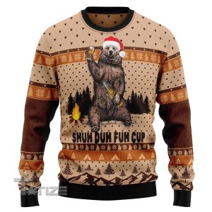 Bear Camping Christmas Ugly Christmas Sweater, Jumper- Fanshubus