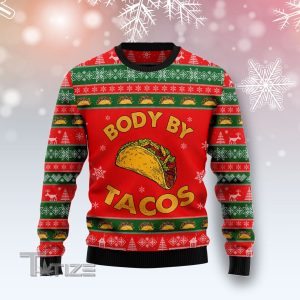 Body By Taco Ugly Christmas Sweater, Jumper- Fanshubus