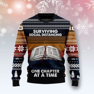 Book Retro Vintage Ugly Christmas Sweater, Jumper For Men &amp; Women Adult - Fanshubus
