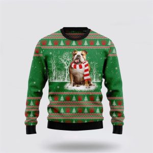 Bulldog True Friend Ugly Christmas Sweater, Jumper - Pet Lover Christmas Sweater - Fanshubus