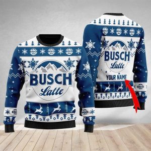 Busch Latte Custom Ugly Christmas Sweater, Jumpers - Fanshubus