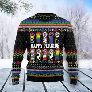 Cat LGBT Color Ugly Christmas Sweater, Jumper- Fanshubus