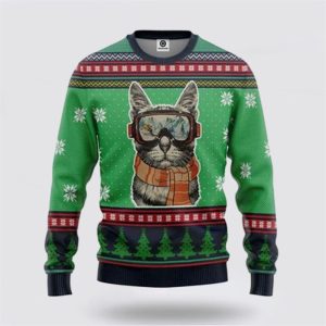 Cat Ugly Christmas Sweater, Jumper - Cat Lover Christmas Sweater - Fanshubus