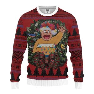 Chaien Doraemon Ugly Christmas Sweater, Jumper Custom Sweatshirt Apparel - Fanshubus