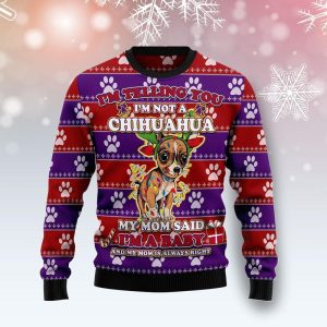 Chihuahua Baby Christmas Ugly Christmas Sweater, Jumper For Men &amp; Women - Fanshubus