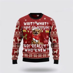 Chihuahua Dog Attitude Ugly Christmas Sweater, Jumper - Dog Lover Christmas Sweater - Fanshubus