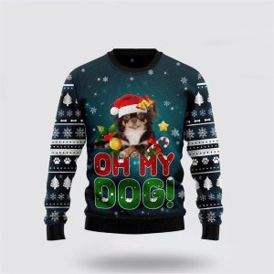 Chihuahua Oh My Dog Ugly Christmas Sweater, Jumper - Dog Lover Christmas Sweater - Fanshubus