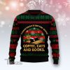 Christmas Better With Cat And Book Ugly Christmas Sweater, Jumper- Fanshubus