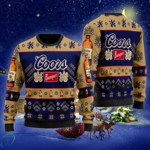 Coors Banquet Ugly Christmas Sweater, Jumper - Fanshubus