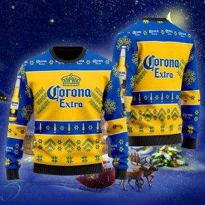 Corona Extra Ugly Christmas Sweater, Jumper - Fanshubus