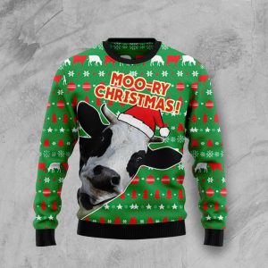 Cow Not Today Funny Ugly Christmas Sweater, Jumper For Men &amp; Women Adult - Christmas Gifts - Fanshubus