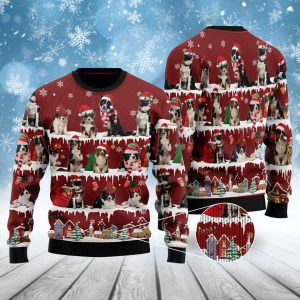 Cute Dog Ugly Christmas Sweater, Jumper For Men &amp; Women - Fanshubus